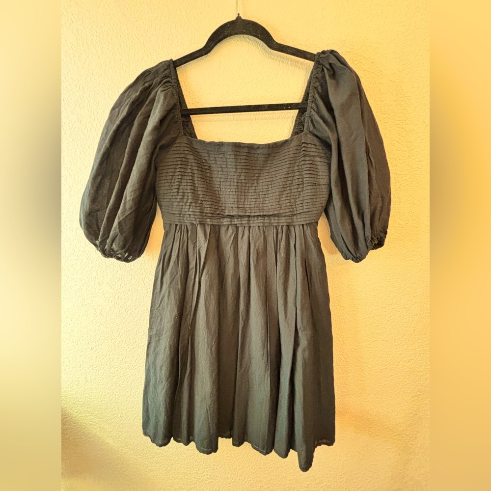 Abercrombie + Fitch black cotton/viscose blend dress